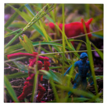 Titta Bakåt Stor (6" X 6") Keramisk Fotokakel