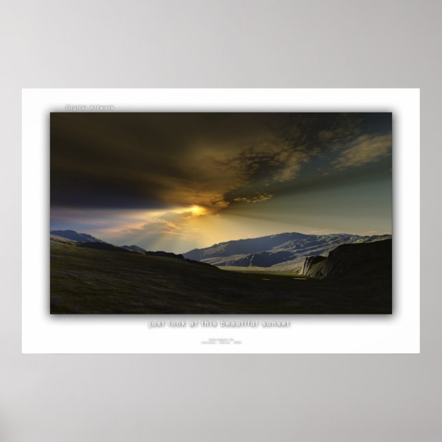 Titta bara på den vackra solnedgången poster (Framsidan)