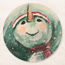 Titta bara vid Snö Underlägg Papper Rund