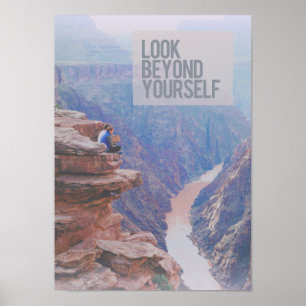 "Titta bortom dig själv" Grand Canyon Medium Poste Poster