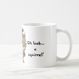 Titta.. en ekorre! Attention Humor Kaffemugg