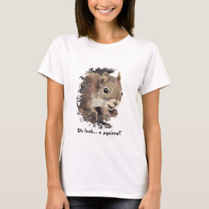Titta.. en ekorre! Attention Humor T-shirt