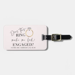 Titta Engagerad Framtida Fru Vacker Rosa Ring Bagagebricka