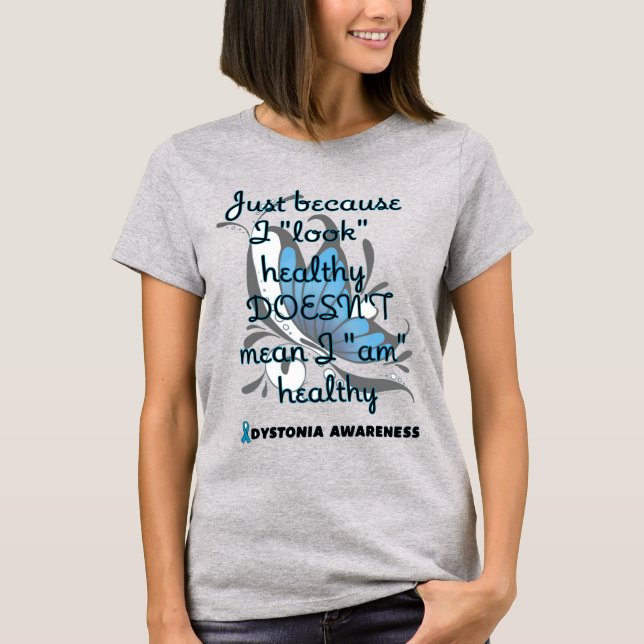 "Titta" friskt/fjäril... Dystonia T Shirt (Framsida)
