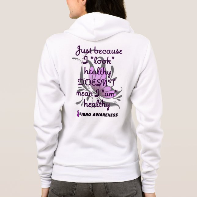 "Titta" Hälsosam/fjäril...Fibro Tee (Baksida)