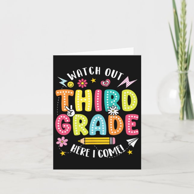 Titta här kommer jag tredje klass Hej 3:e klass  Kort (Framsida)