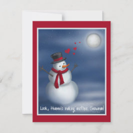 Titta, himlen gör en till snöman julkort