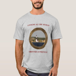 Titta igenom porthole bild-skjorta t shirt