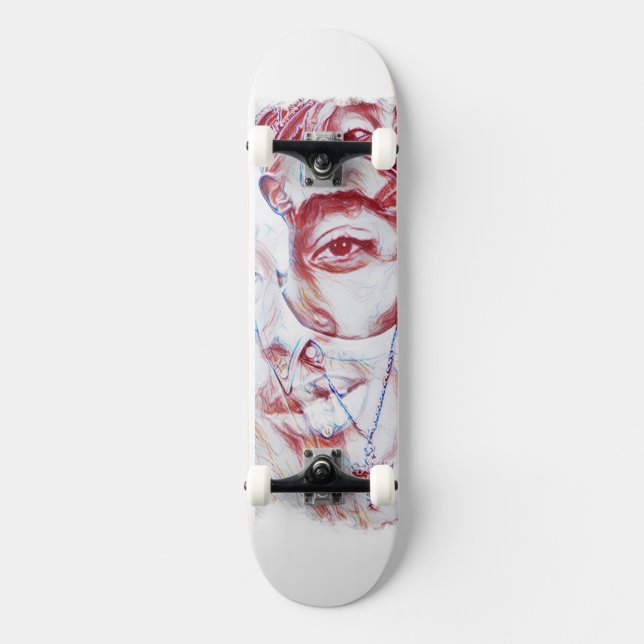Titta in i mina ögon  mini skateboard bräda 18,5 cm (Framsida)