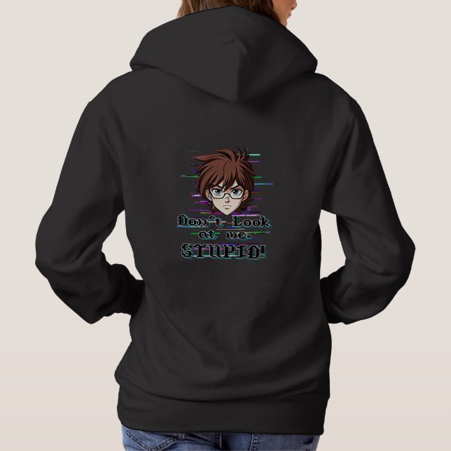 Titta inte på mig, DUMHUVUD  T Shirt (Baksida)