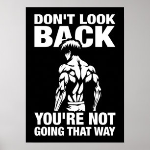 Titta inte tillbaka - Anime Bodybuilding Gym Worko Poster