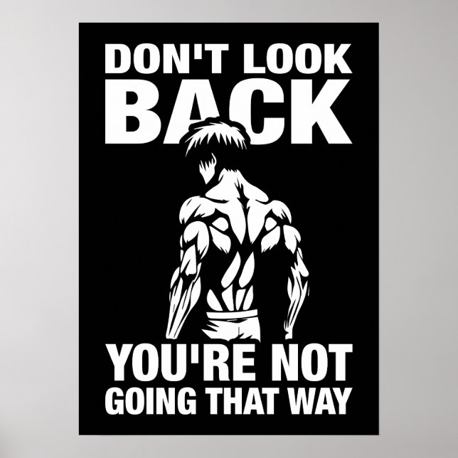 Titta inte tillbaka - Anime Bodybuilding Gym Worko Poster (Framsidan)