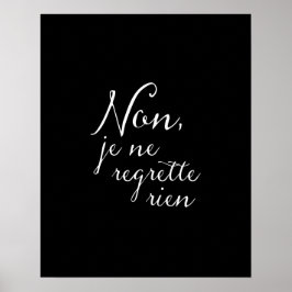 Titta inte tillbaka - ingen beklagar Franskens ins Poster