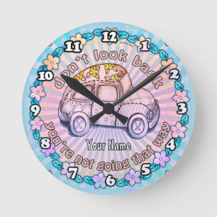 Titta inte tillbaka klockan rund klocka