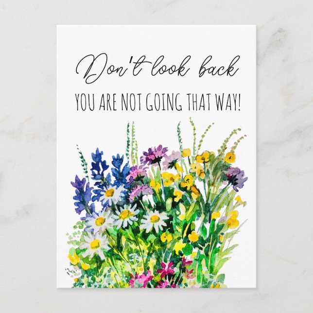 Titta inte tillbaka vykort (Framsida)