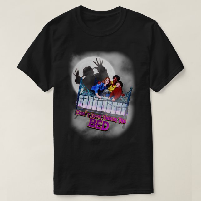 Titta inte under sängen  t shirt (Design framsida)