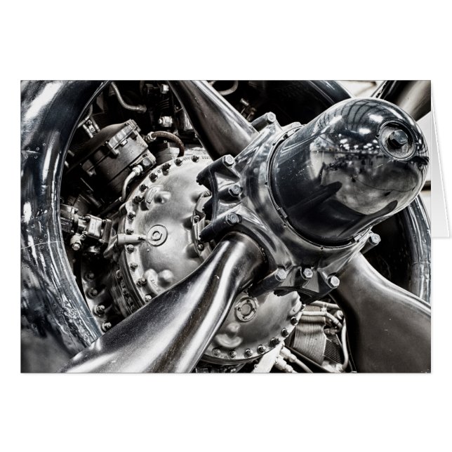 Titta inuti en Propeller Hälsningskort (Framsidan Horizontal)