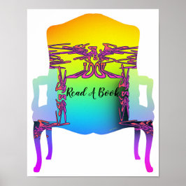 Titta, läs en Bok Poster