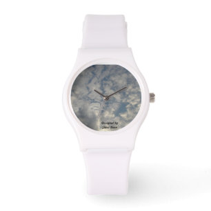 Titta med "moln" Design Deco Ansikte Armbandsur
