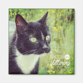 Titta med skärande Öga-katt Magnet