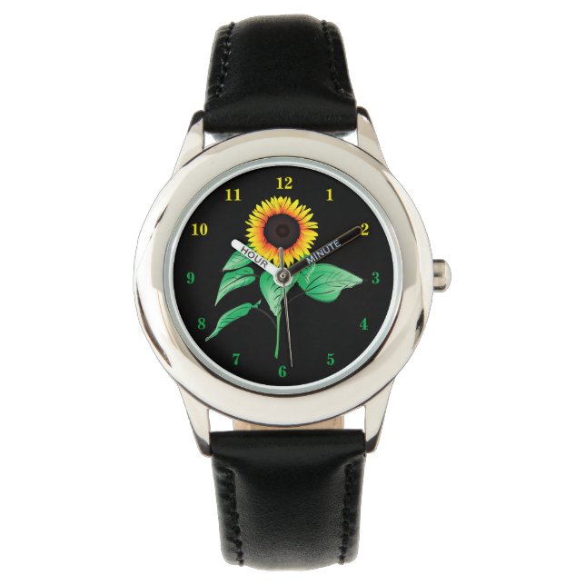 Titta med solros armbandsur (Framsida)