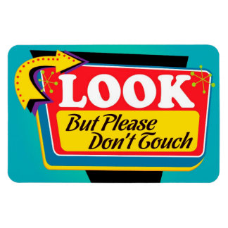 Titta, men rör inte magnet - stort