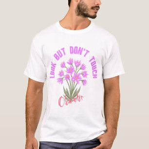 Titta men rör inte vid Oleander Giftig Blomma T Shirt