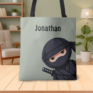 Titta Ninja Anpassat Namn Sagegrön Tygkasse
