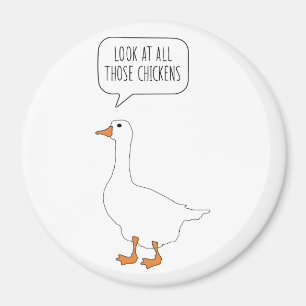 Titta på alla de där kycklingarna. magnet
