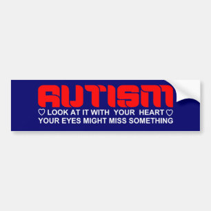 Titta på autism med hjärtat bildekal