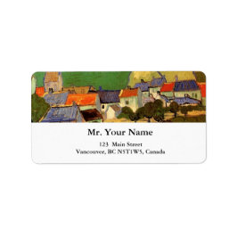 Titta på Auvers Vincent van Gogh. Adressetikett