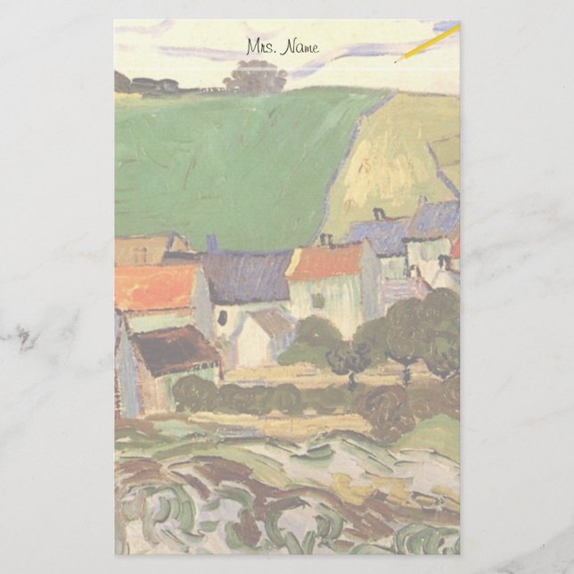 Titta på Auvers Vincent van Gogh. Brevpapper (Framsida)