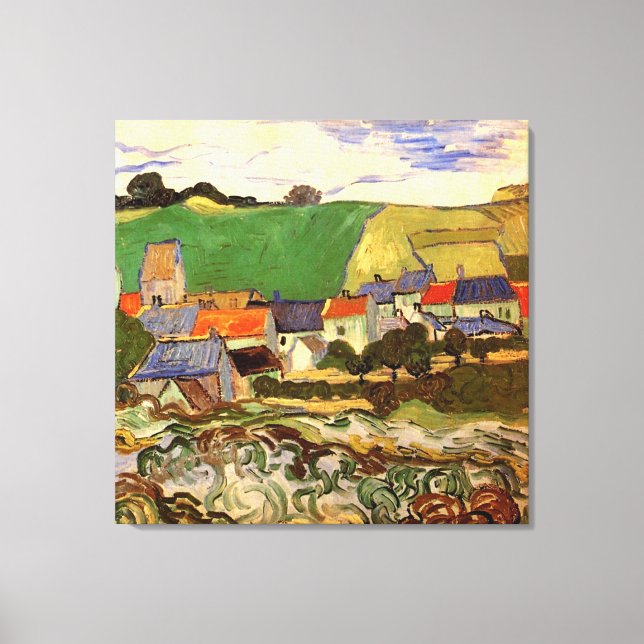 Titta på Auvers Vincent van Gogh. Canvastryck (Framsida)