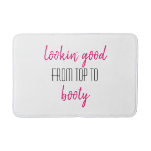 Titta på bran uppifrån till Booty Rosa Funny Gir Badrumsmatta