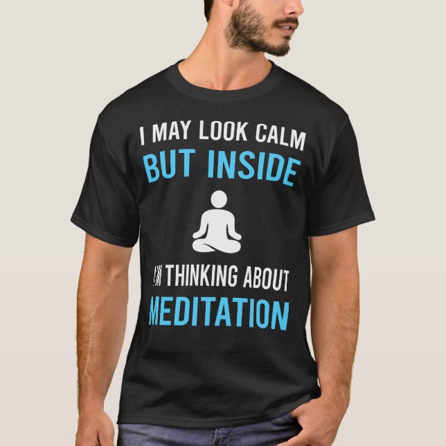 Titta på Calmditation Meditate Zen T Shirt (Framsida)