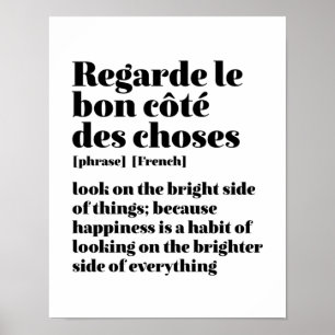 Titta på den inspirerande Franskens citattecken på Poster