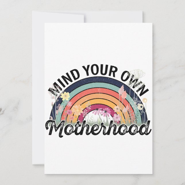 Titta på din egen moderskap, morsdagspresenter, 1/ inbjudningar (Framsida)