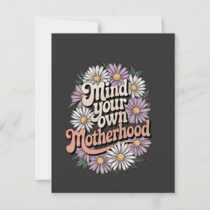 Titta på din egen moderskap Rolig mors dag Mamma Anteckningskort