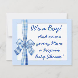 Titta på en babyduschinbjudan till en pojke inbjudningar