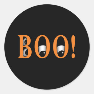 Titta på en BOO! Halloween Ögon Runt Klistermärke