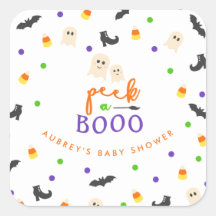 Titta på en Boo Halloween-tema Babydusch