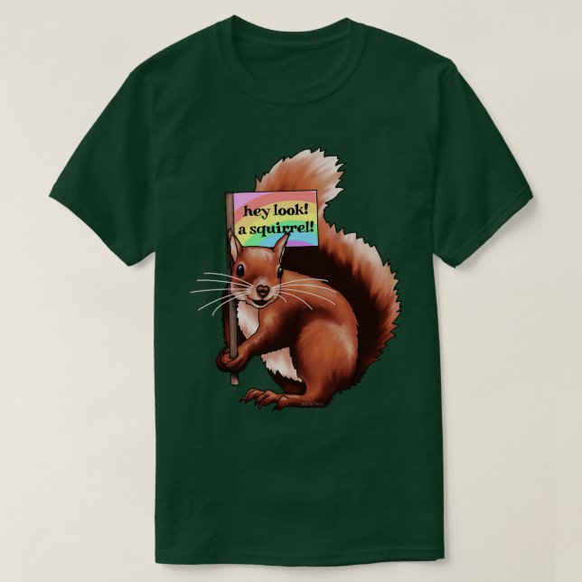 Titta på en ekorre t shirt (Design framsida)