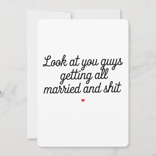 Titta på er allesammans som blir gifta och roliga inbjudningar (Framsida)