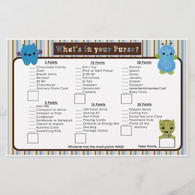 Titta på ett Boo Monsters Baby Shower Purwer Hunt  (Framsida)