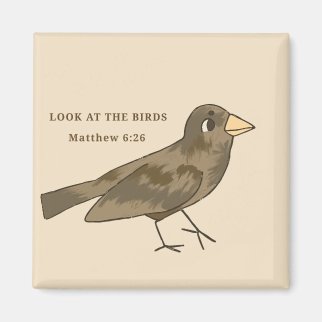 Titta på fågelmagneten magnet (Framsidan)