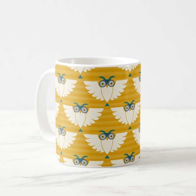 Titta på fågeln - gult kaffemugg (Framsida vänster)