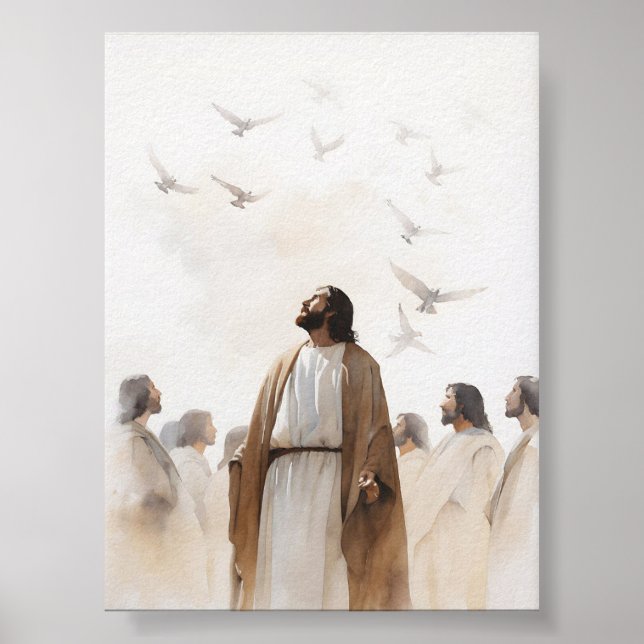 Titta på fåglarna vid Luft - Matthew 6:26 Poster (Framsidan)