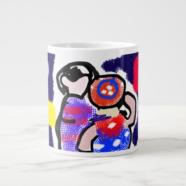 Titta på fyrverkerier jumbo mugg (Framsidan)