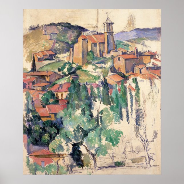 Titta på Gardanne - Paul Cezanne - c1885 Poster (Framsidan)