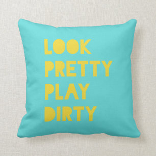 Titta på Gulten Söt inspiration Quote Teal Kudde